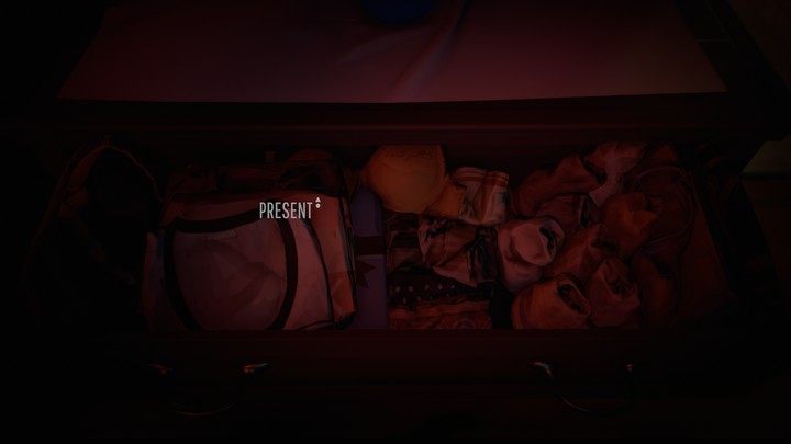 Show the baby's clothes taken from the dresser (the gift) to the policeman - 12 Minutes: Full walkthrough of the game - Transition description - 12 Minutes game guide