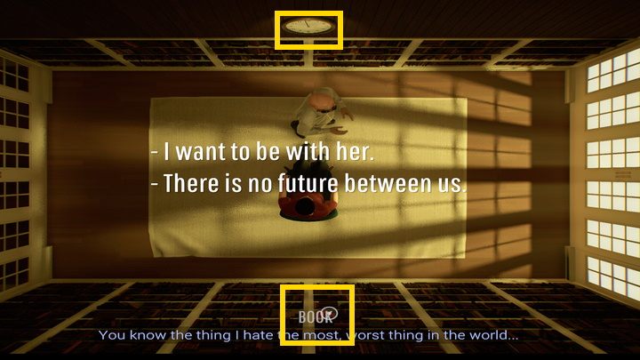 First, click on the book below the main character, the red one, the same as the one your wife read - 12 Minutes: Full walkthrough of the game - Transition description - 12 Minutes game guide