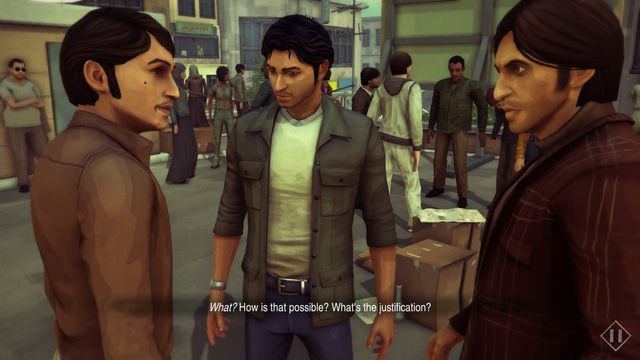 The conversation that reveals martial law has been introduced. - Chapter 15: Martial Law - Walkthrough - 1979 Revolution: Black Friday - Game Guide and Walkthrough