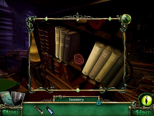 Old books section: on the bookshelf, behind a Necronomicon - Collectibles - Collectibles and puzzles - 9 Clues: The Secret of Serpent Creek - Game Guide and Walkthrough