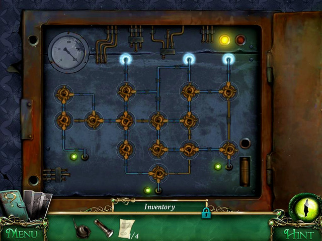 To retrieve a light, you have to turn brown joints to make them as on the screen above - Puzzles - Collectibles and puzzles - 9 Clues: The Secret of Serpent Creek - Game Guide and Walkthrough