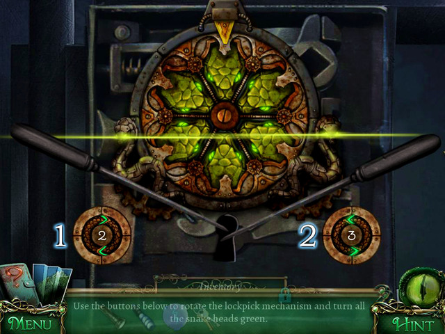 This riddle you solve using two buttons: left [1] and right [2] - Puzzles - Collectibles and puzzles - 9 Clues: The Secret of Serpent Creek - Game Guide and Walkthrough