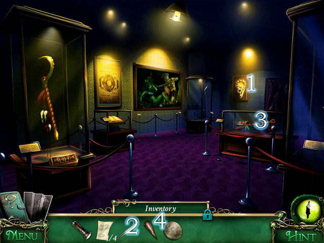 Approach the golden mask of snake [1] - Museum - Main storyline - 9 Clues: The Secret of Serpent Creek - Game Guide and Walkthrough