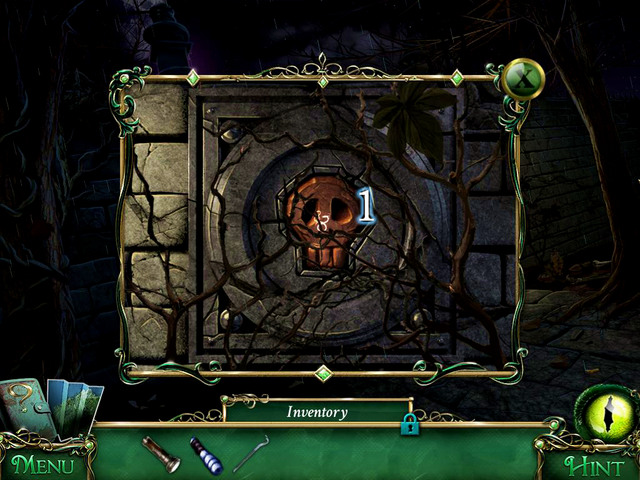 On the right youll see a Little skull [1], which you have to take - Cemetery - Main storyline - 9 Clues: The Secret of Serpent Creek - Game Guide and Walkthrough