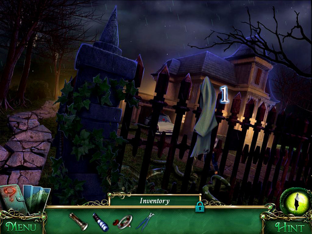 Approach the fence and take Dry rag [1], and then head for Backyard - Mansion - Main storyline - 9 Clues: The Secret of Serpent Creek - Game Guide and Walkthrough