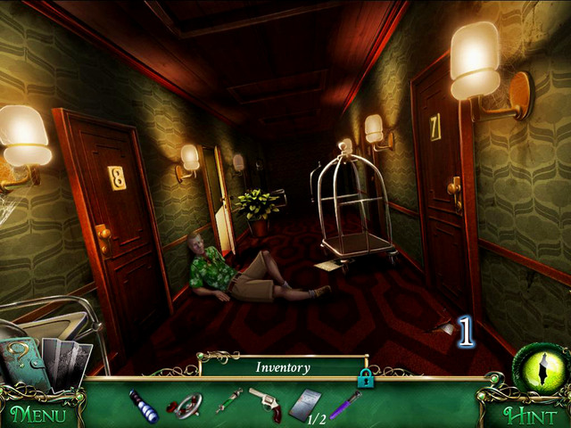 There you find another Metal card [1] - Mansion - Main storyline - 9 Clues: The Secret of Serpent Creek - Game Guide and Walkthrough