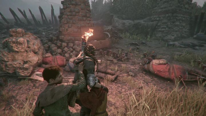 The second curiosity can be found in the place where the body was pulled down - A Plague Tale Innocence: Curiosities - list of all - Secrets and collectibles - A Plague Tale Guide