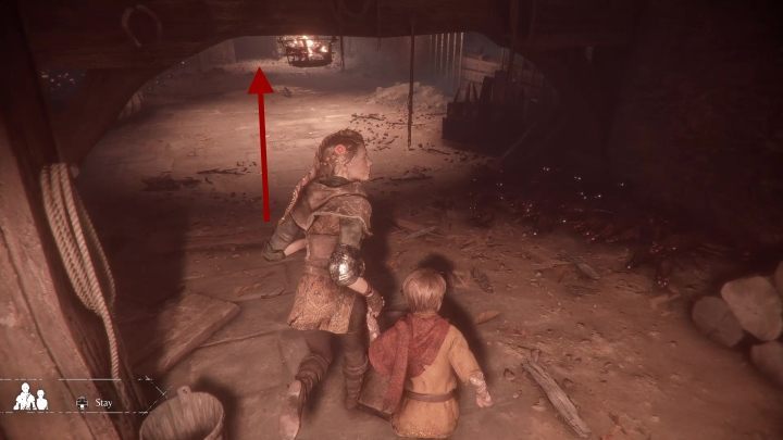 Move further down the stairs - you will reach another room - A Plague Tale Innocence: Chapter 3 Retribution walkthrough - Walkthrough - A Plague Tale Guide