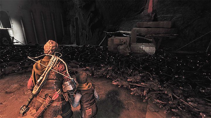 How do you solve the underground brazier carts and rails puzzle in chapter  11 in A Plague Tale: Requiem?