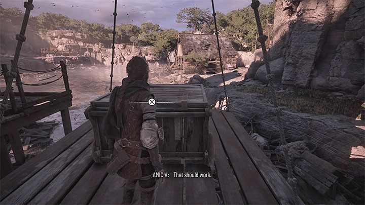 Start pushing the cart again - Plague Tale Requiem: Chapter 5, Find a way to reach the boat - walkthrough - Chapter 5 - In Our Wake - A Plague Tale Requiem Guide, Walkthrough