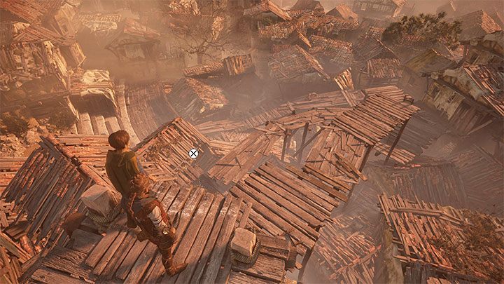 Resurface and look for platforms leading to the tower - Plague Tale Requiem: Chapter 2, Walk to the house - walkthrough - Chapter 2 - Newcomers - A Plague Tale Requiem Guide, Walkthrough