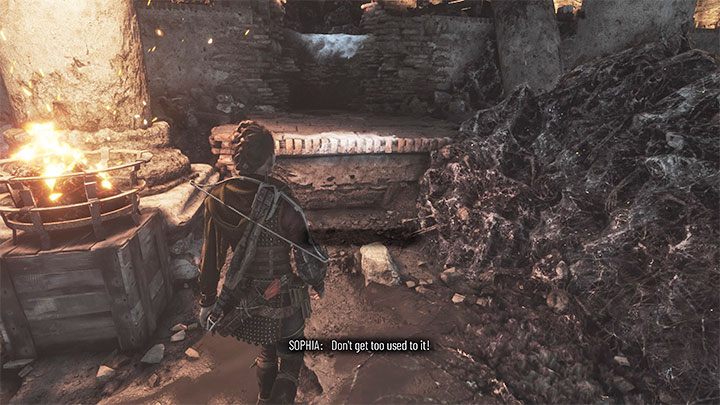 Next to the board you will find sticks - you can set one of them on fire - A Plague Tale Requiem: Chapter 11, Open the gate - walkthrough - Chapter 11 - The Cradle of Centuries - A Plague Tale Requiem Guide, Walkthrough