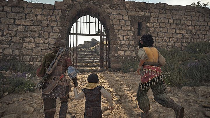 You'll spot an open gate pictured above - Plague Tale Requiem: Chapter 10, Reach the fort - walkthrough - Chapter 10 - Bloodline - A Plague Tale Requiem Guide, Walkthrough