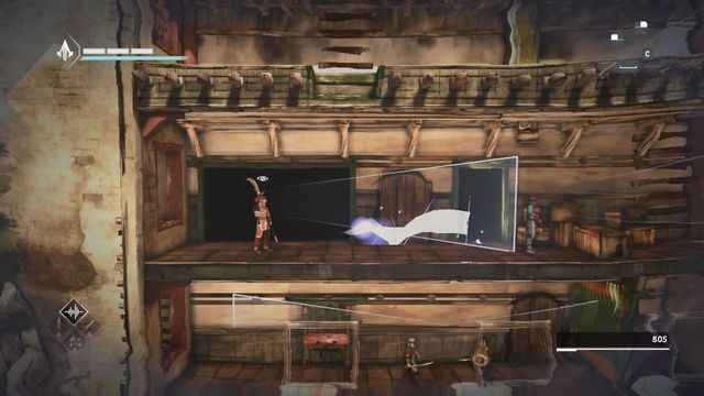 Helix ability allows you to bypass enemies without using gadgets - The Betrayal - walkthrough for sequence 11 - Walkthrough - Assassins Creed Chronicles: China - Game Guide and Walkthrough