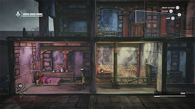 Attack the enemy guarding first Concubine from the back - Old Friend - walkthrough for sequence 9 - Walkthrough - Assassins Creed Chronicles: China - Game Guide and Walkthrough