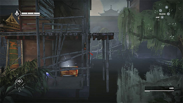 Chest is found on a small ledge near the water - Treasure chests in sequence 9 - Old Friend - Treasure chests - Assassins Creed Chronicles: China - Game Guide and Walkthrough