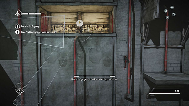 You must disorientate or stun enemies with crossbow - The Slaver - walkthrough for sequence 4 - Walkthrough - Assassins Creed Chronicles: China - Game Guide and Walkthrough