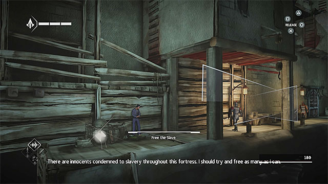 Get the shard while youre rescuing the first slave - Shards in sequence 4 - The Slaver - Animus shards - Assassins Creed Chronicles: China - Game Guide and Walkthrough