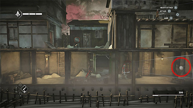 Pass the guard and wind-bell on the path to secret - Shards in sequence 6 - The Search - Animus shards - Assassins Creed Chronicles: China - Game Guide and Walkthrough