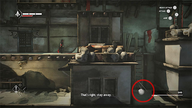 Jump to the small hole - Shards in sequence 6 - The Search - Animus shards - Assassins Creed Chronicles: China - Game Guide and Walkthrough