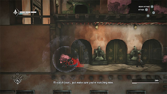 Second Wei Bins bodyguard should be attacked from above - The Snake - walkthrough for sequence 7 - Walkthrough - Assassins Creed Chronicles: China - Game Guide and Walkthrough