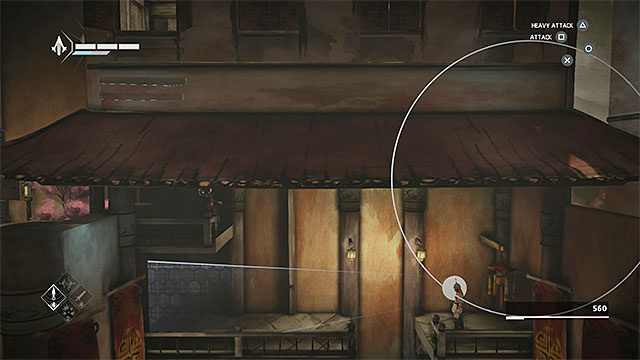 Disorientate one of enemies with noise dart - The Snake - walkthrough for sequence 7 - Walkthrough - Assassins Creed Chronicles: China - Game Guide and Walkthrough