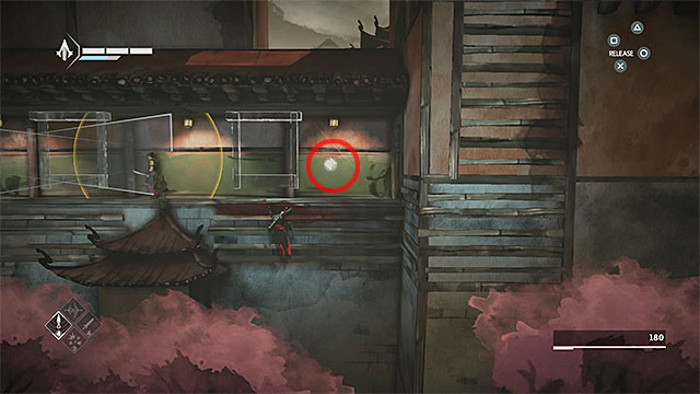 Get the secret after one of guards go away from it - Shards in sequence 7 - The Snake - Animus shards - Assassins Creed Chronicles: China - Game Guide and Walkthrough