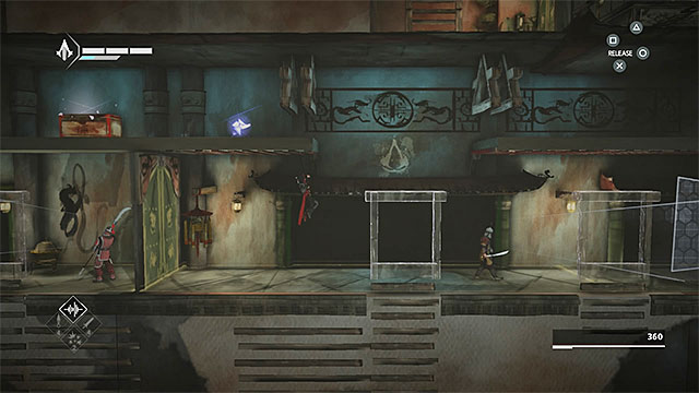 Reach the attic guarded by few enemies - Treasure chests in sequence 7 - The Snake - Treasure chests - Assassins Creed Chronicles: China - Game Guide and Walkthrough