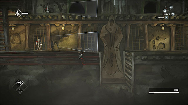 Move near the edge and you will avoid the guard - The Escape - walkthrough for sequence 1 - Walkthrough - Assassins Creed Chronicles: China - Game Guide and Walkthrough