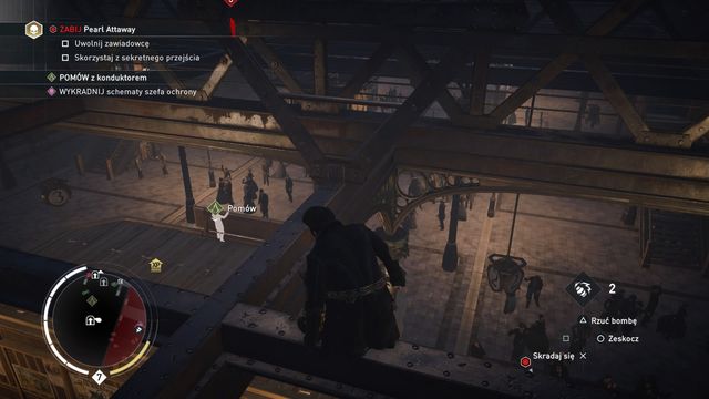 You can gather some information about the situation on the station from the upper beams. - 05 - End of the Line | Syndicate Sequence 5 Walkthrough - Sequence 5 - Assassins Creed: Syndicate Game Guide & Walkthrough