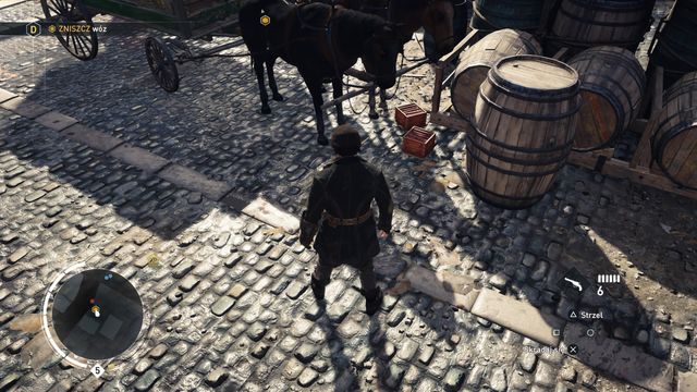 Ignite the chest with explosives to destroy the carriage. - 02 - An Abominable Mystery | Charles Darwin Memories - Charles Darwin Memories - Assassins Creed: Syndicate Game Guide & Walkthrough