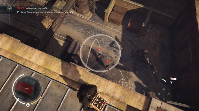 You can always throw the chest with explosives at moving enemies. - 04 - An Explosive End | Karl Marx Memories - Karl Marx Memories - Assassins Creed: Syndicate Game Guide & Walkthrough