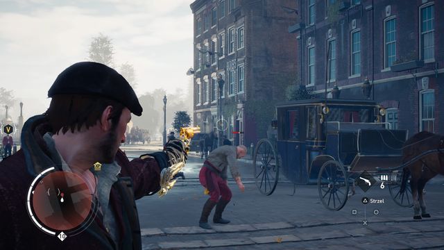 Firing at approaching enemy will cool him down. - Range combat | Fighting - Fighting - Assassins Creed: Syndicate Game Guide & Walkthrough
