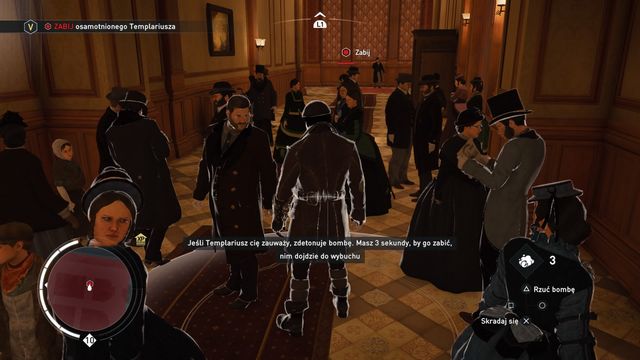 Blend into the crowd to approach the enemy. - 04 - Operation Westminster | Queen Victoria Memories - Queen Victoria Memories - Assassins Creed: Syndicate Game Guide & Walkthrough