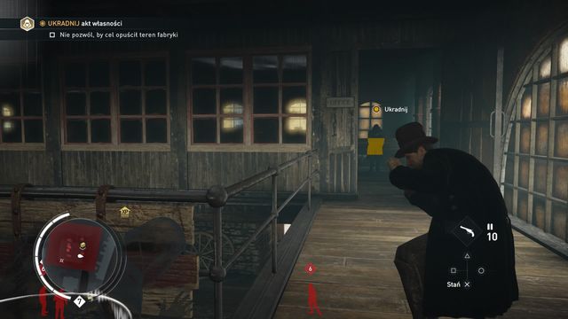 Wait for the enemy to turn his back on you and then enter the room. - 04 - One Good Deed | Syndicate Sequence 6 Walkthrough - Sequence 6 - Assassins Creed: Syndicate Game Guide & Walkthrough