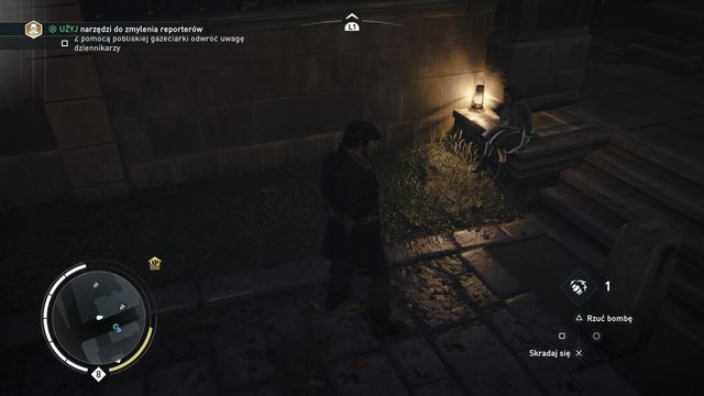 The paper girl is sitting on the other side of the street. - 03 - Driving Mrs. Disraeli | Syndicate Sequence 7 Walkthrough - Sequence 7 - Assassins Creed: Syndicate Game Guide & Walkthrough
