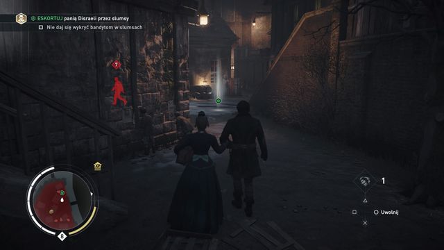 Carefully walk with Miss Disraeli and wait until the enemies walk away and will make it possible to get through. - 03 - Driving Mrs. Disraeli | Syndicate Sequence 7 Walkthrough - Sequence 7 - Assassins Creed: Syndicate Game Guide & Walkthrough