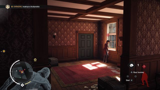 Enemies in the building are constantly turning away from the window. - 05 - Unbreaking the Bank | Syndicate Sequence 7 Walkthrough - Sequence 7 - Assassins Creed: Syndicate Game Guide & Walkthrough