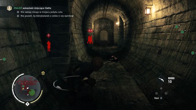 Stun the first enemy you meet in the sewers, and then wait for the two in the next corridor to turn around. - 02 - Triple Theft | Syndicate Sequence 8 Walkthrough - Sequence 8 - Assassins Creed: Syndicate Game Guide & Walkthrough