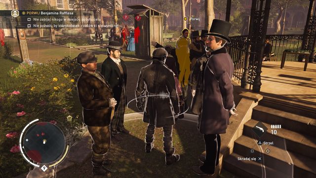 Blend in the crowd and kidnap the target when it turns. - 02 - Triple Theft | Syndicate Sequence 8 Walkthrough - Sequence 8 - Assassins Creed: Syndicate Game Guide & Walkthrough