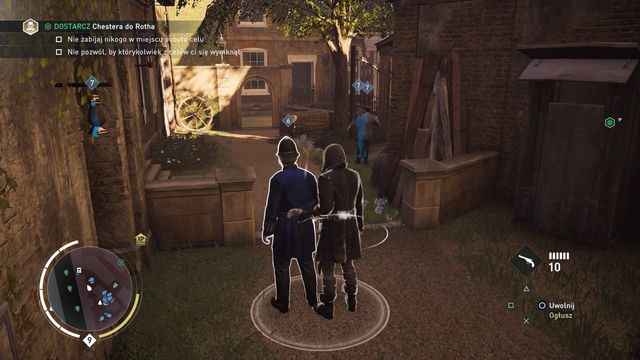 Wait in the last alley until the policeman walks away from the street, allowing you to pass. - 02 - Triple Theft | Syndicate Sequence 8 Walkthrough - Sequence 8 - Assassins Creed: Syndicate Game Guide & Walkthrough