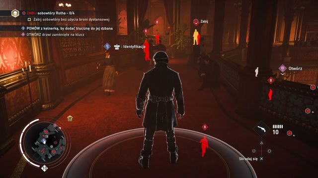 Talk with the waitress and wait for her to poison both impostors on this floor. - 04 - Final Act | Syndicate Sequence 8 Walkthrough - Sequence 8 - Assassins Creed: Syndicate Game Guide & Walkthrough