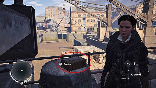 The Music Box is lying on the barrel, located in the harbor. - Southwark | Secrets of London - Secrets of London - Assassins Creed: Syndicate Game Guide & Walkthrough