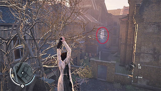 This Rift is high above the ground, close to the big tree - Whitechapel | Helix glitches - Helix glitches - Assassins Creed: Syndicate Game Guide & Walkthrough