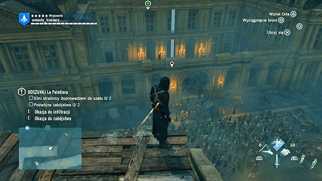 The dense crowd will help you. - 01 - A Dinner Engagement | Sequence 10 - Sequence 10 - Assassins Creed: Unity Game Guide & Walkthrough