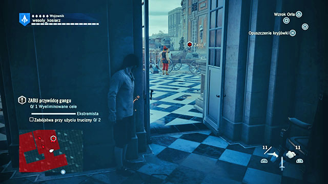 Your target is in the courtyard. - 01 - Bottom of the Barrel | Sequence 11 of AC Unity - Sequence 11 - Assassins Creed: Unity Game Guide & Walkthrough