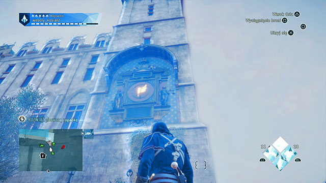 You find the first answer on the clock, on the wall of the Palais de Justice - Side quests | Palais de Justice map in AC Unity - Palais de Justice - Assassins Creed: Unity Game Guide & Walkthrough
