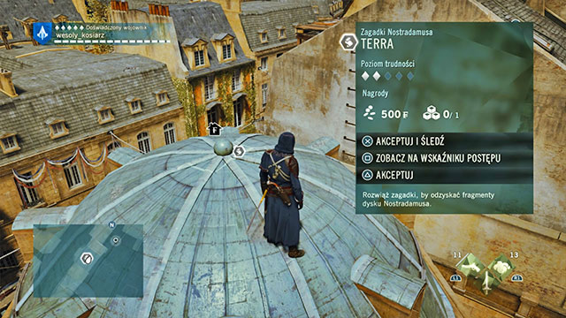 The symbol is on the rooftop, atop the dome - Side quests | Arsenal map in AC Unity - Arsenal - Assassins Creed: Unity Game Guide & Walkthrough