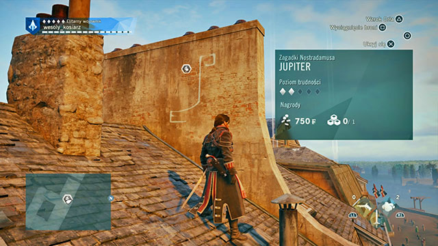 The symbol is on the roof of the house, on the wall housing the chimneys - Side quests | Saint-Thomas-dAquin map in AC Unity map in AC Unity - Saint-Thomas-dAquin - Assassins Creed: Unity Game Guide & Walkthrough