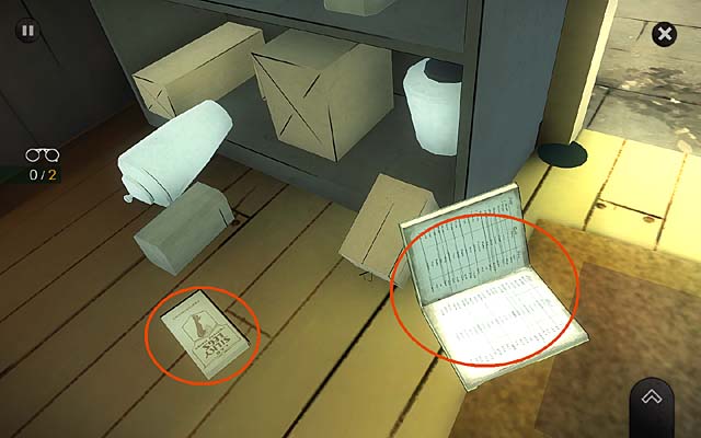 Pay attention to Alice Aschers notebook (turn it in the zoom to read the notes; 2 ego points) and a box of new stockings - Question Franz Ascher - Chapter one - Andover - Agatha Christie: The ABC Murders - Game Guide and Walkthrough